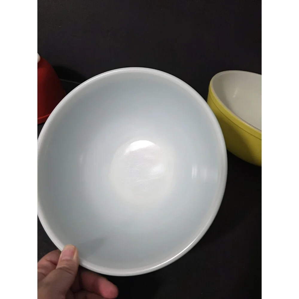 ​Vintage Pyrex Primary Colors Nesting Bowl Set 401-404 | Well-Loved Matte Finish